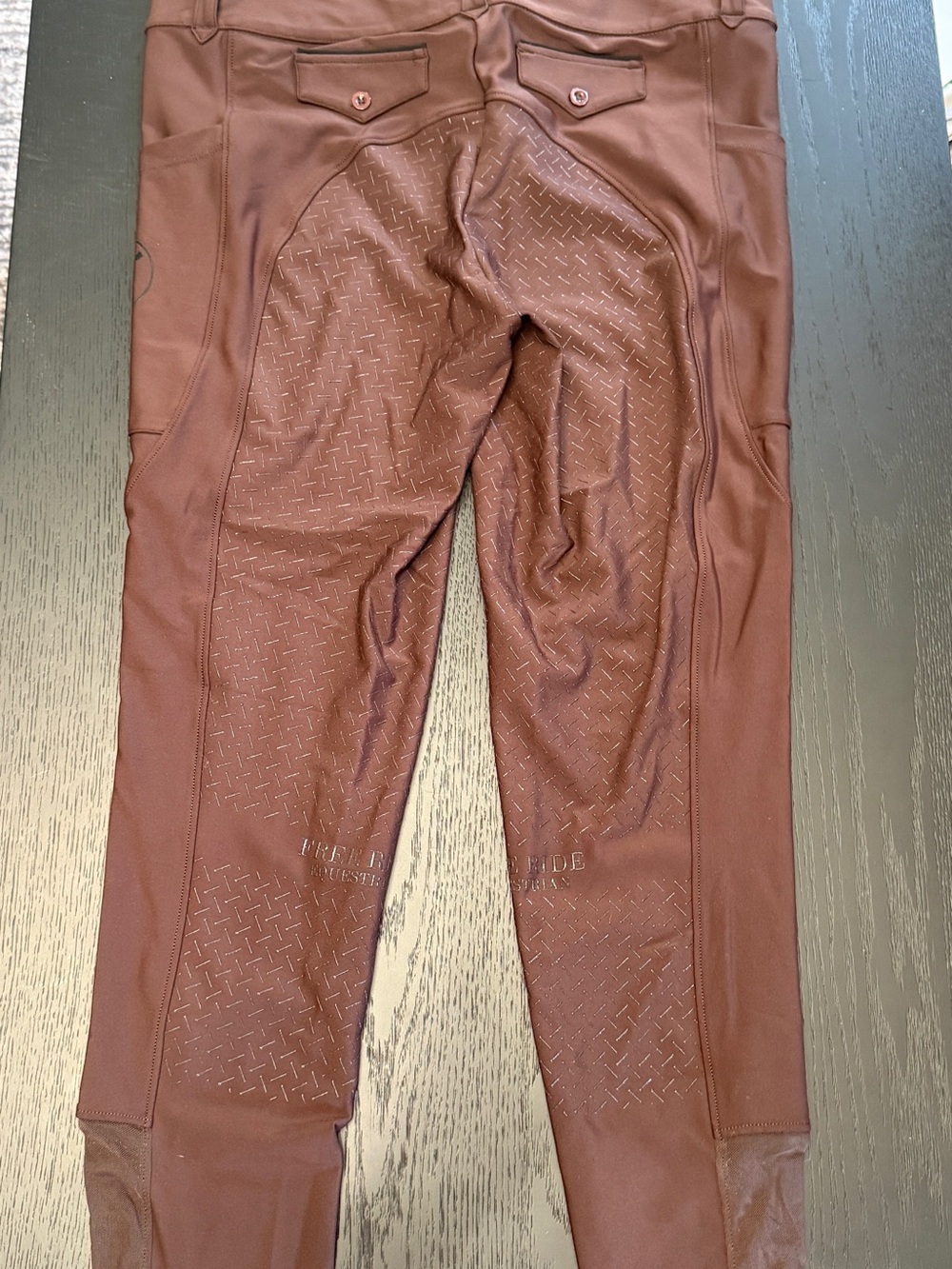 Free Ride Equestrian Brown Lux Zip Breeches Size XL Womens